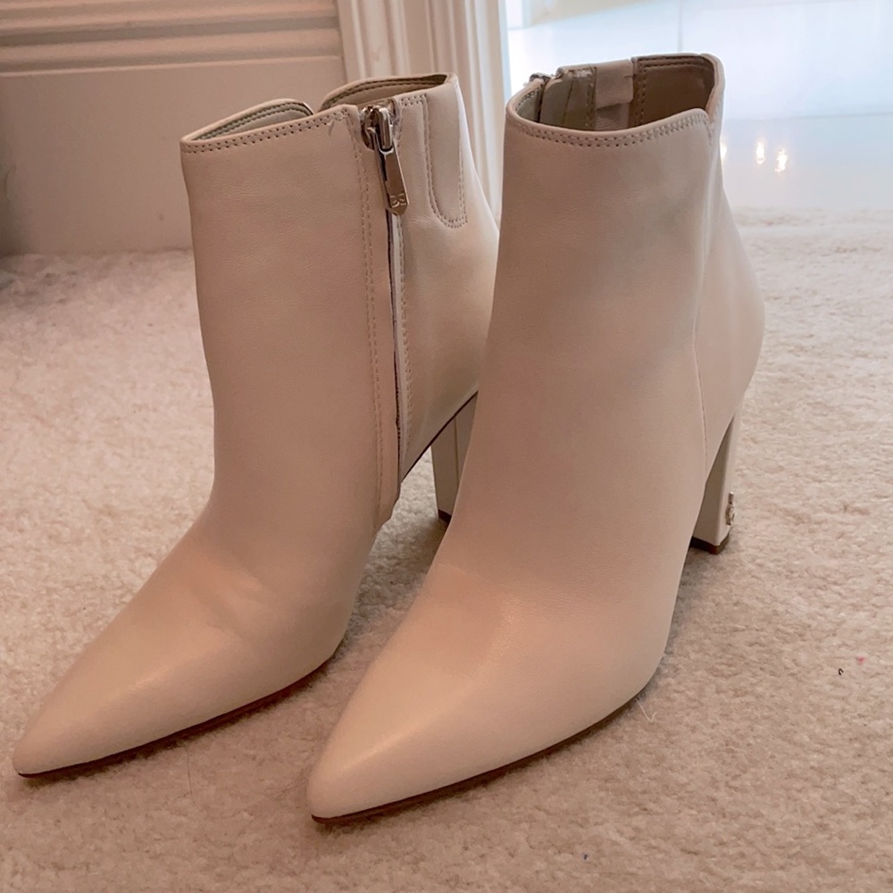 Sam Edelman off white booties